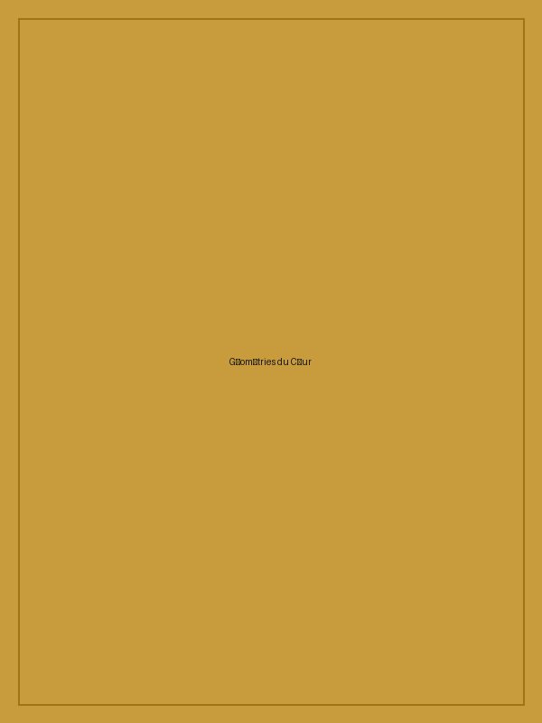 « Géométries du Cœur » — Aquarelle sur papier Arches, 120 × 160 cm